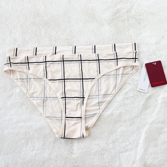 NWT Tommy John Second Skin Print Window Pane Cheeky Underwear - Picture 2 of 5